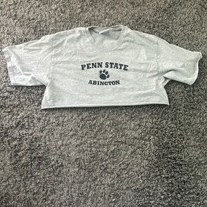 College tee crop top size medium